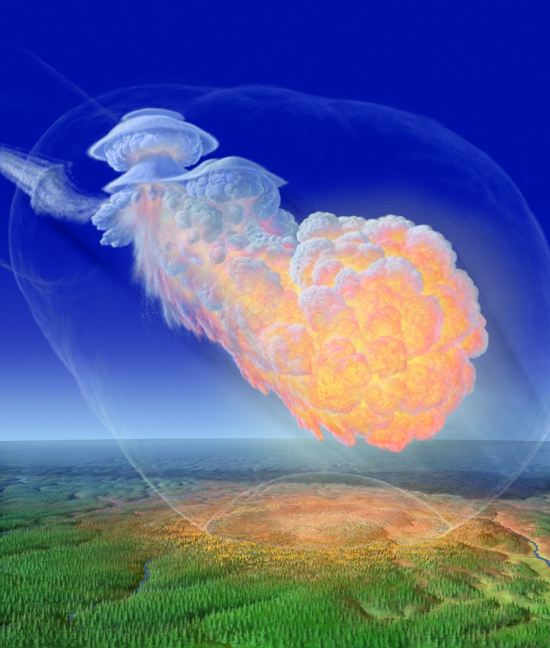 A computer reconstruction of what happened above Tunguska